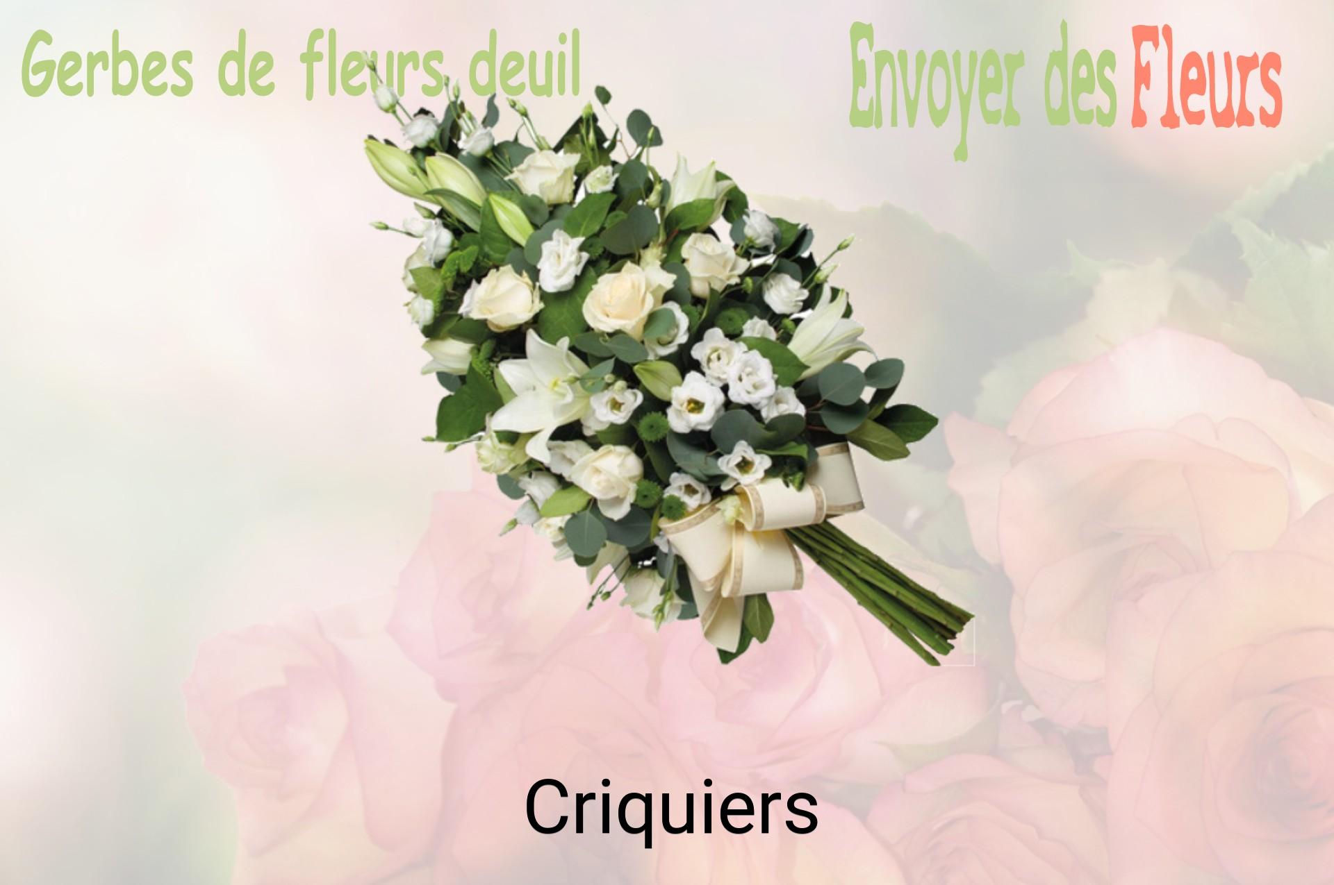 Gerbe de fleurs de deuil livrée à Criquiers